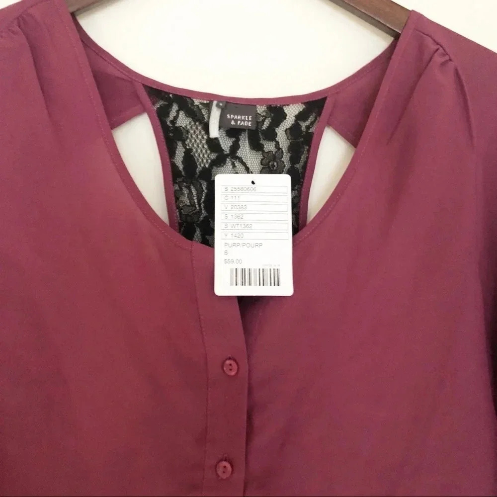 Sparkle & Fade Urban Outfitters | Lace cutout Top - Picture 2 of 5